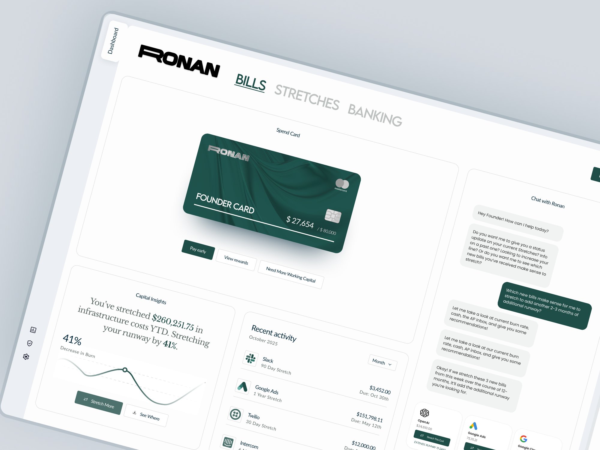 Ronan Dashboard